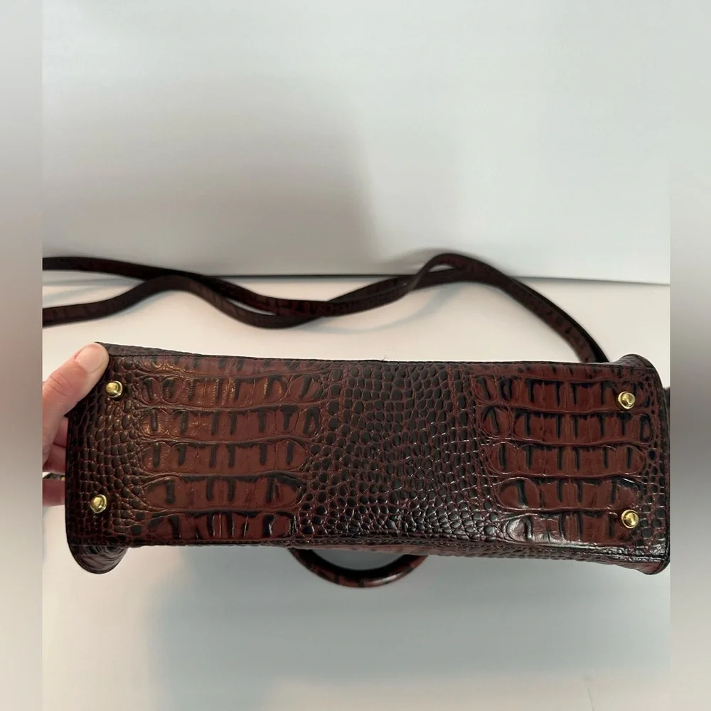 Brahmin Samantha Black Tuscan satchel bag